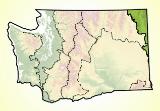 Map of the Canadian Rocky Mountain ecoregion in Washington